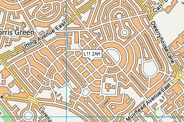 L11 2AH map - OS VectorMap District (Ordnance Survey)
