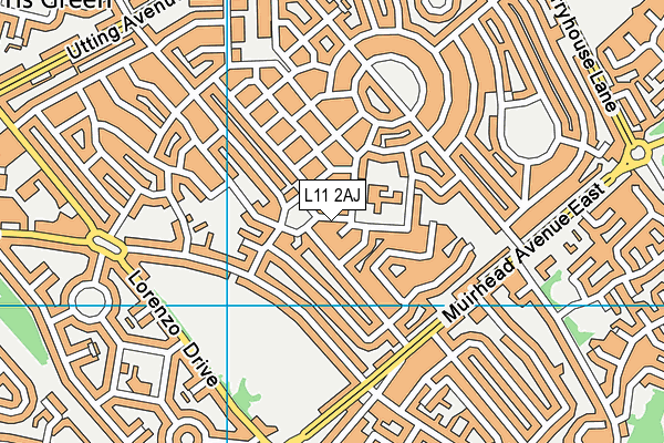 L11 2AJ map - OS VectorMap District (Ordnance Survey)