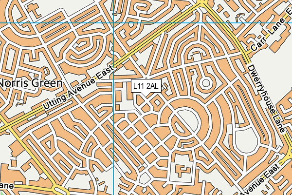 L11 2AL map - OS VectorMap District (Ordnance Survey)