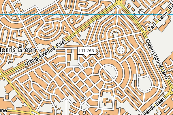 L11 2AN map - OS VectorMap District (Ordnance Survey)