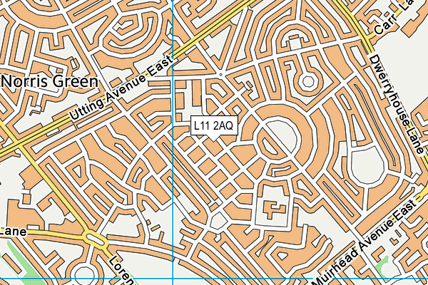 L11 2AQ map - OS VectorMap District (Ordnance Survey)