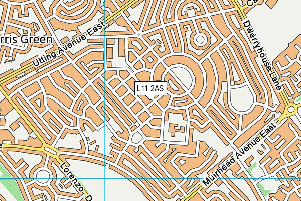 L11 2AS map - OS VectorMap District (Ordnance Survey)