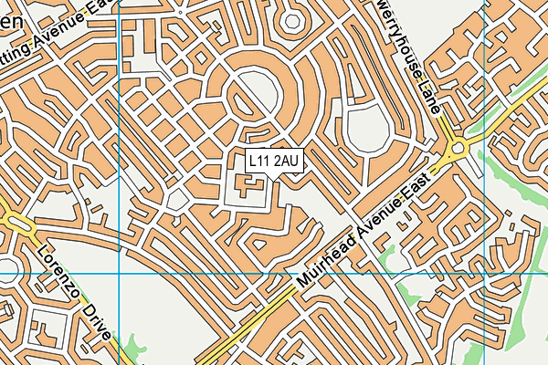 L11 2AU map - OS VectorMap District (Ordnance Survey)