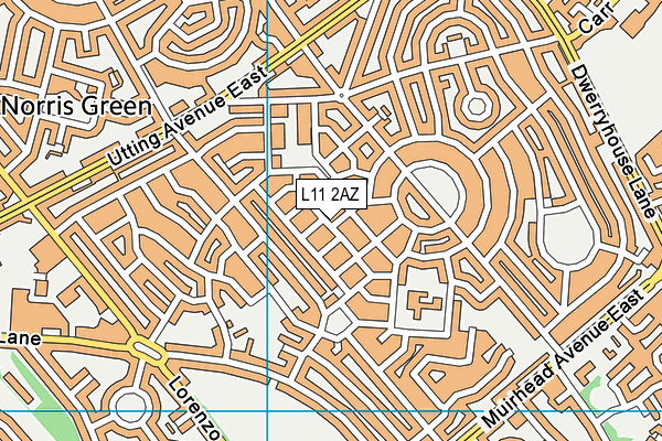 L11 2AZ map - OS VectorMap District (Ordnance Survey)