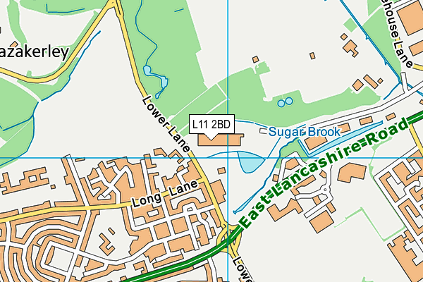 L11 2BD map - OS VectorMap District (Ordnance Survey)
