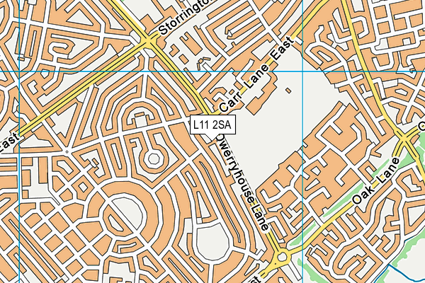 L11 2SA map - OS VectorMap District (Ordnance Survey)