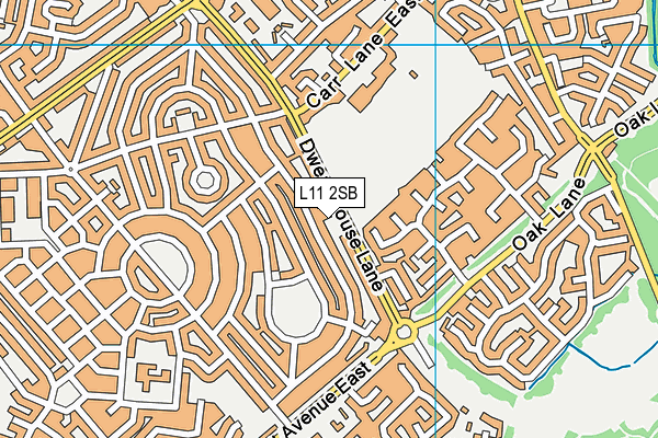 L11 2SB map - OS VectorMap District (Ordnance Survey)