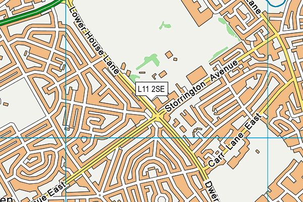 L11 2SE map - OS VectorMap District (Ordnance Survey)