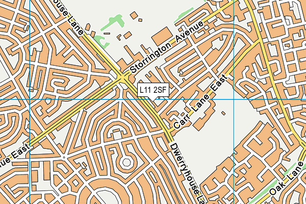 L11 2SF map - OS VectorMap District (Ordnance Survey)
