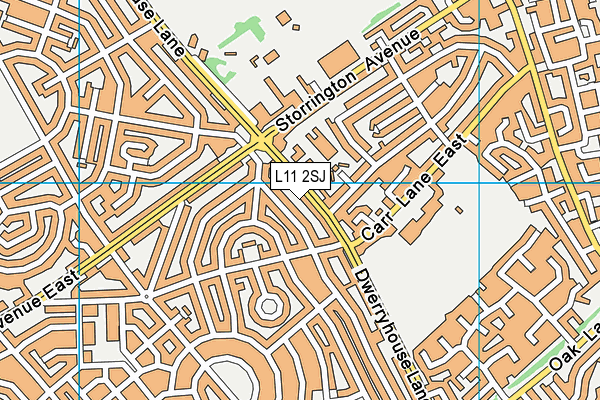 L11 2SJ map - OS VectorMap District (Ordnance Survey)