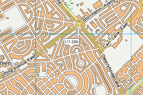 L11 2SN map - OS VectorMap District (Ordnance Survey)