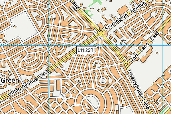 L11 2SR map - OS VectorMap District (Ordnance Survey)
