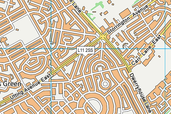 L11 2SS map - OS VectorMap District (Ordnance Survey)