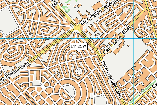 L11 2SW map - OS VectorMap District (Ordnance Survey)
