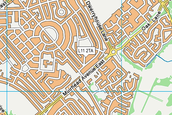 L11 2TA map - OS VectorMap District (Ordnance Survey)