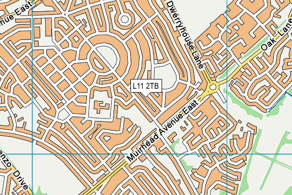 L11 2TB map - OS VectorMap District (Ordnance Survey)