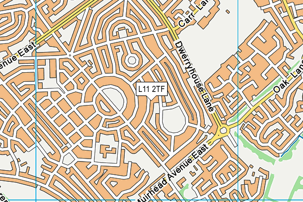 L11 2TF map - OS VectorMap District (Ordnance Survey)