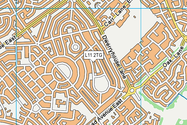 L11 2TG map - OS VectorMap District (Ordnance Survey)