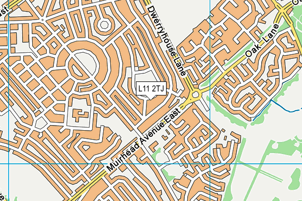 L11 2TJ map - OS VectorMap District (Ordnance Survey)