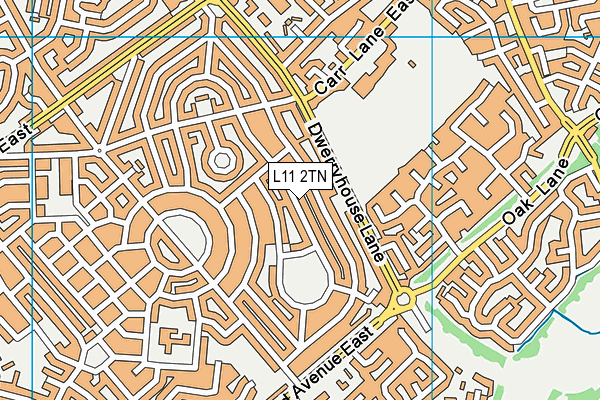 L11 2TN map - OS VectorMap District (Ordnance Survey)