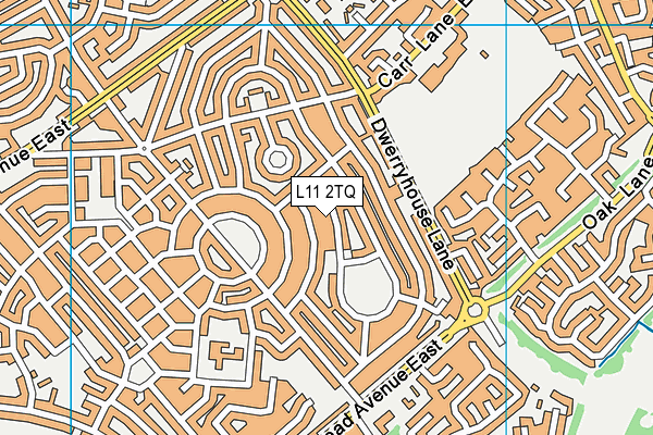 L11 2TQ map - OS VectorMap District (Ordnance Survey)