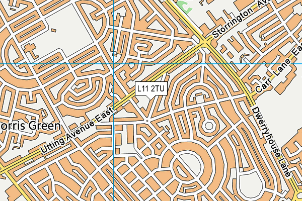 L11 2TU map - OS VectorMap District (Ordnance Survey)