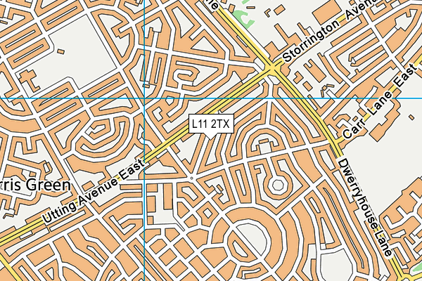 L11 2TX map - OS VectorMap District (Ordnance Survey)