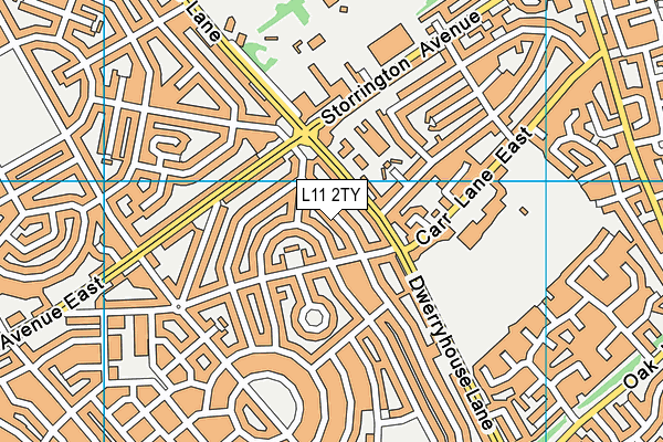 L11 2TY map - OS VectorMap District (Ordnance Survey)