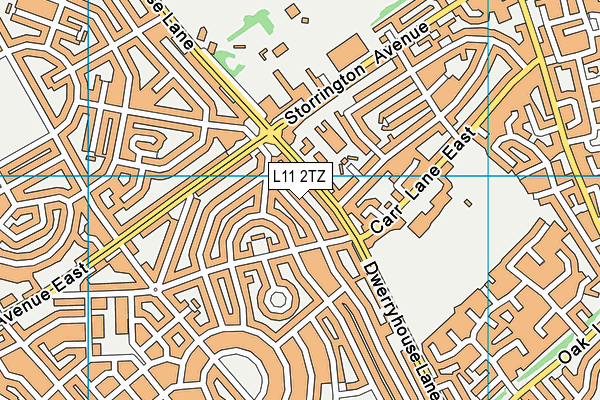 L11 2TZ map - OS VectorMap District (Ordnance Survey)