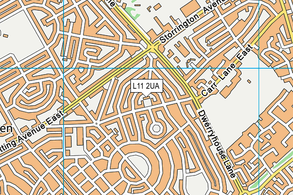 L11 2UA map - OS VectorMap District (Ordnance Survey)