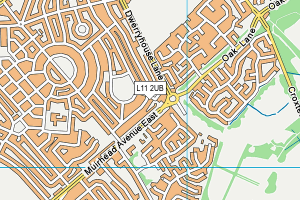 L11 2UB map - OS VectorMap District (Ordnance Survey)