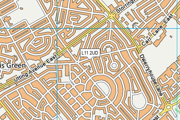 L11 2UD map - OS VectorMap District (Ordnance Survey)
