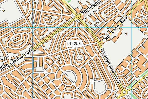 L11 2UE map - OS VectorMap District (Ordnance Survey)