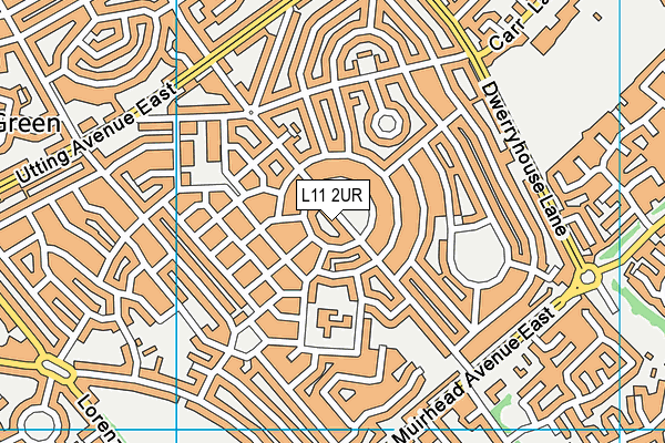 L11 2UR map - OS VectorMap District (Ordnance Survey)