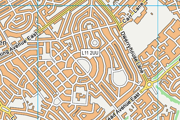 L11 2UU map - OS VectorMap District (Ordnance Survey)