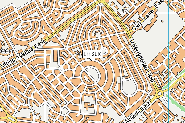 L11 2UX map - OS VectorMap District (Ordnance Survey)
