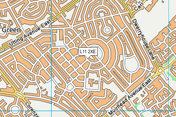 L11 2XE map - OS VectorMap District (Ordnance Survey)