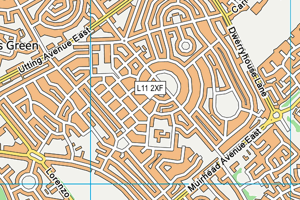 L11 2XF map - OS VectorMap District (Ordnance Survey)