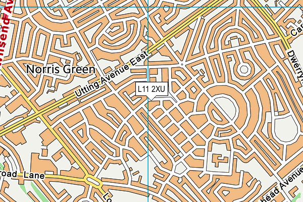 L11 2XU map - OS VectorMap District (Ordnance Survey)