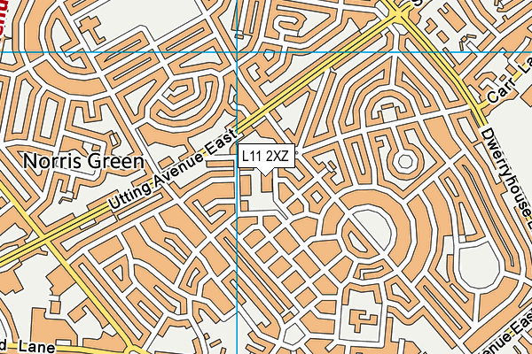 L11 2XZ map - OS VectorMap District (Ordnance Survey)