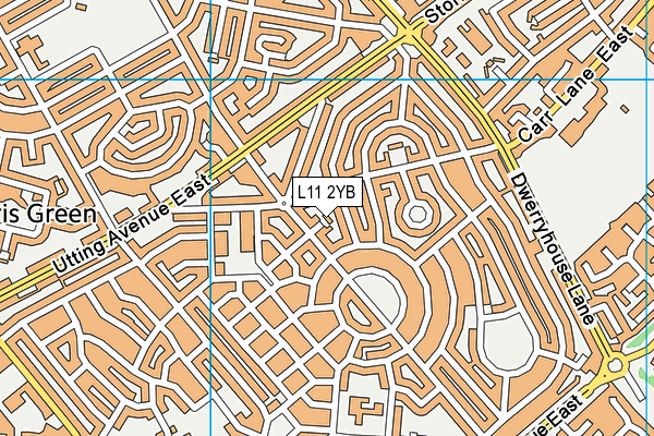 L11 2YB map - OS VectorMap District (Ordnance Survey)