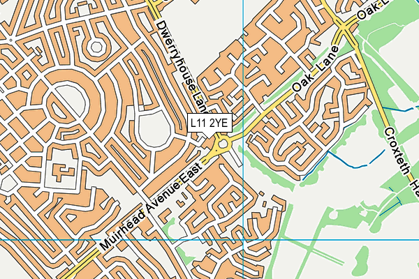 L11 2YE map - OS VectorMap District (Ordnance Survey)