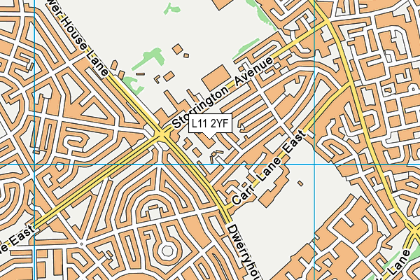 L11 2YF map - OS VectorMap District (Ordnance Survey)