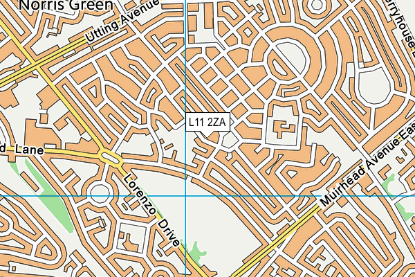 L11 2ZA map - OS VectorMap District (Ordnance Survey)