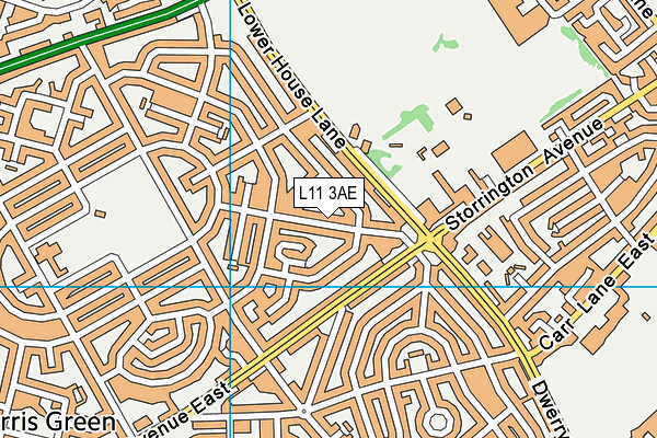 L11 3AE map - OS VectorMap District (Ordnance Survey)