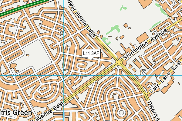 L11 3AF map - OS VectorMap District (Ordnance Survey)
