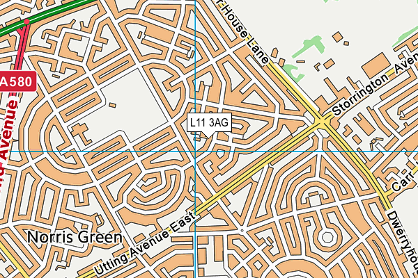 L11 3AG map - OS VectorMap District (Ordnance Survey)