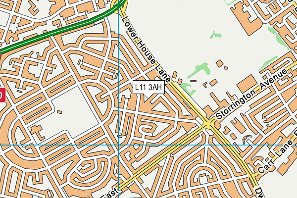 L11 3AH map - OS VectorMap District (Ordnance Survey)