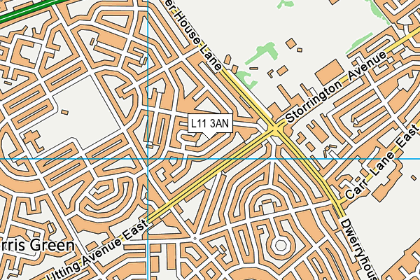 L11 3AN map - OS VectorMap District (Ordnance Survey)