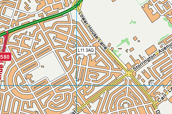 L11 3AQ map - OS VectorMap District (Ordnance Survey)